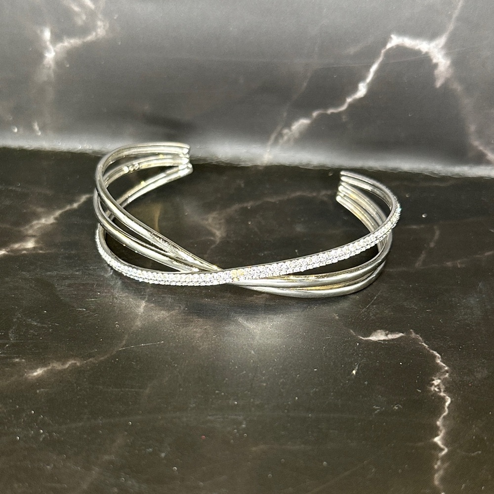 Swarovski Silver Twisted Bracelet